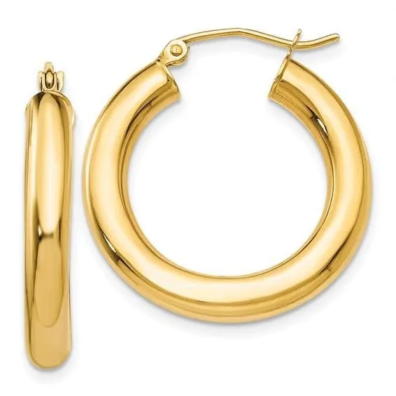 TUBE HOOP EARRINGS (4mm Width)
