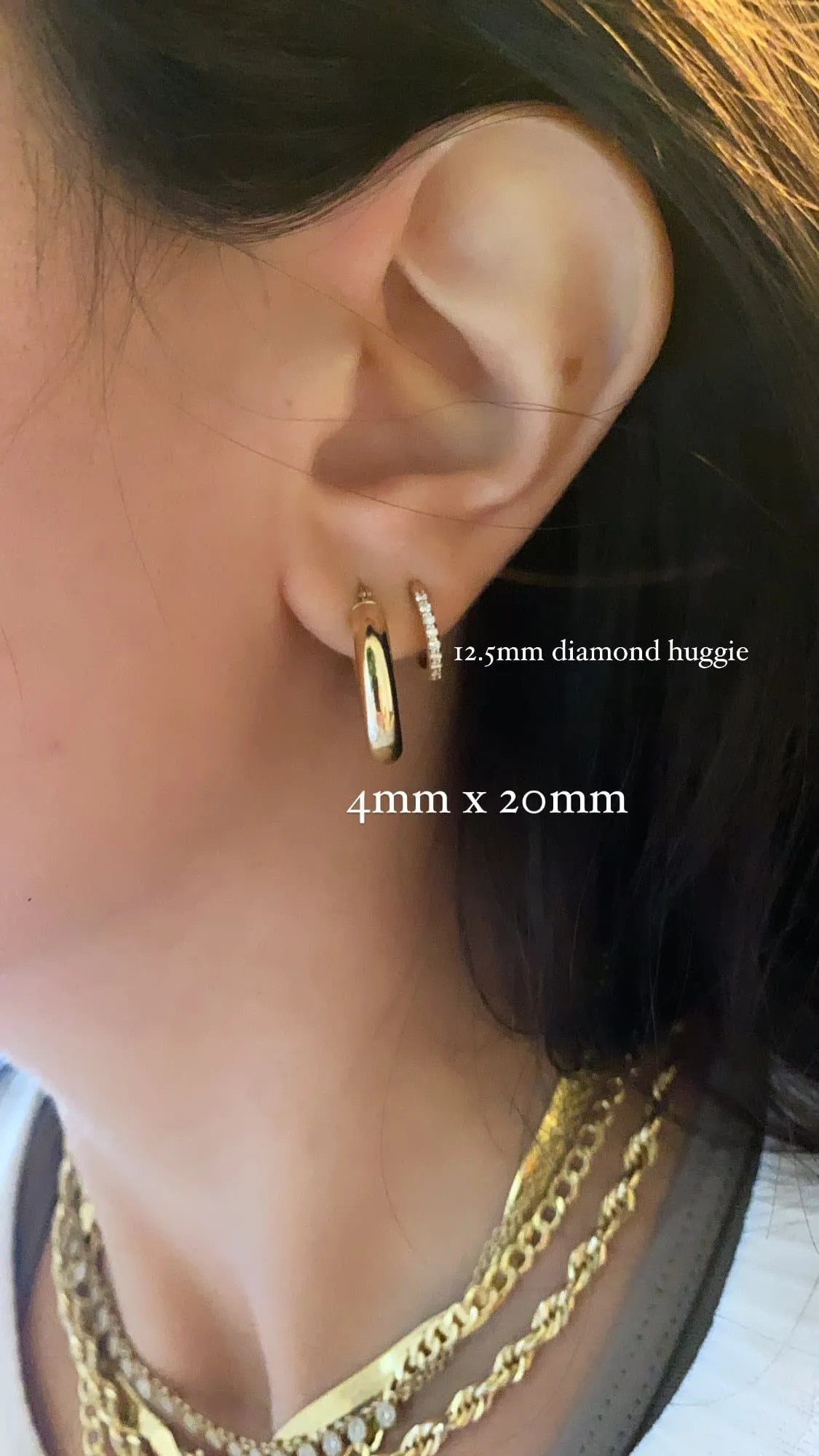 TUBE HOOP EARRINGS (4mm Width)