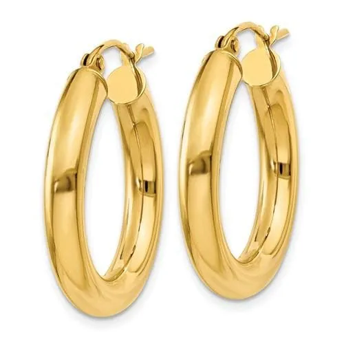 TUBE HOOP EARRINGS (4mm Width)