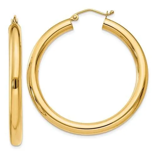 TUBE HOOP EARRINGS (4mm Width)