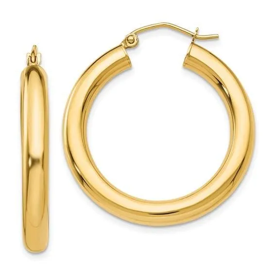TUBE HOOP EARRINGS (4mm Width)