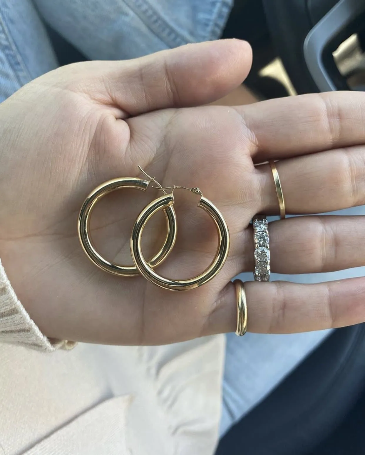 TUBE HOOP EARRINGS (4mm Width)