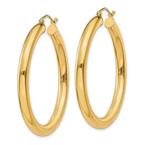 TUBE HOOP EARRINGS (4mm Width)