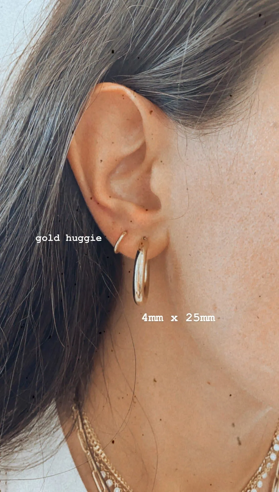 TUBE HOOP EARRINGS (4mm Width)