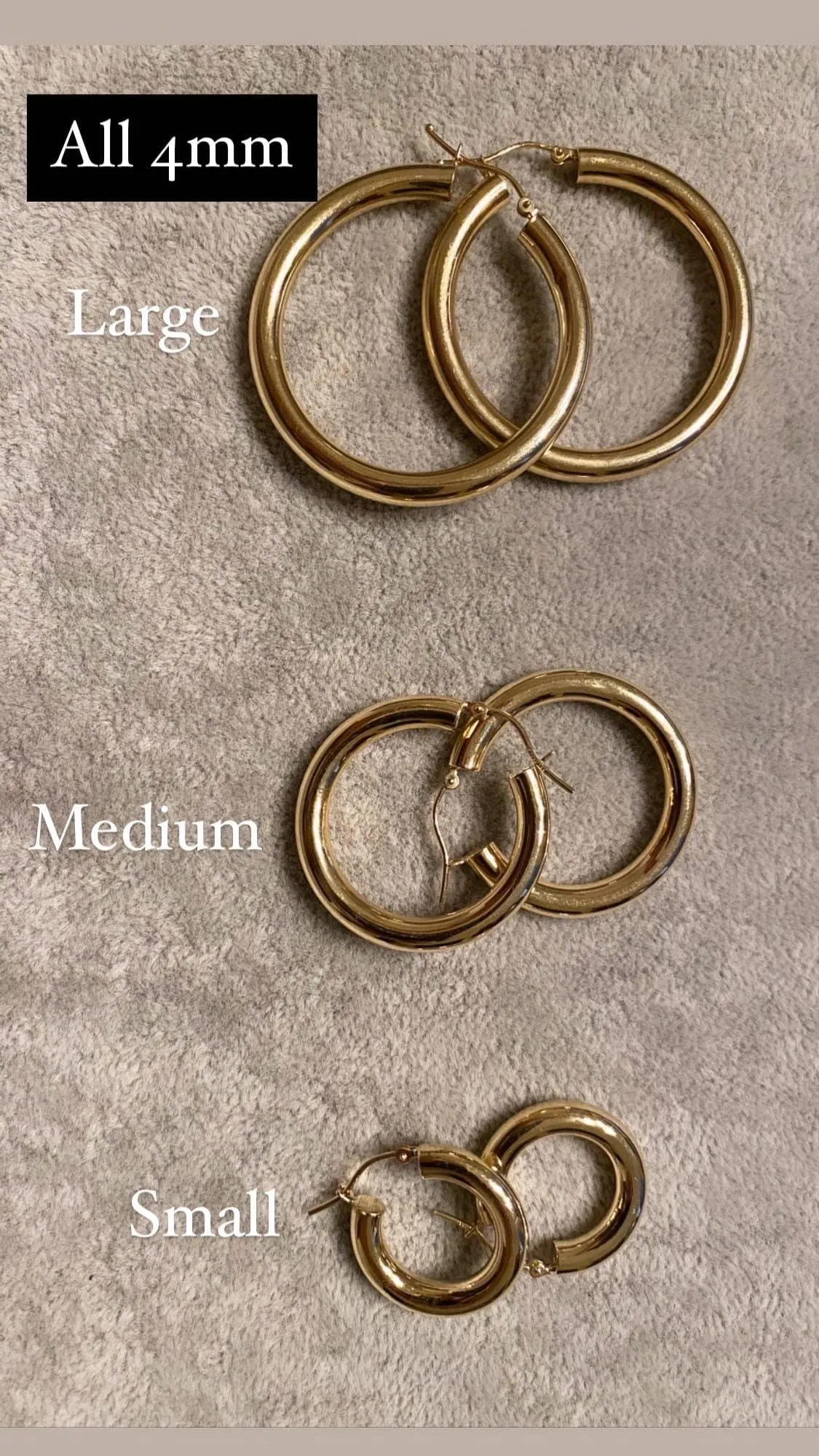 TUBE HOOP EARRINGS (4mm Width)