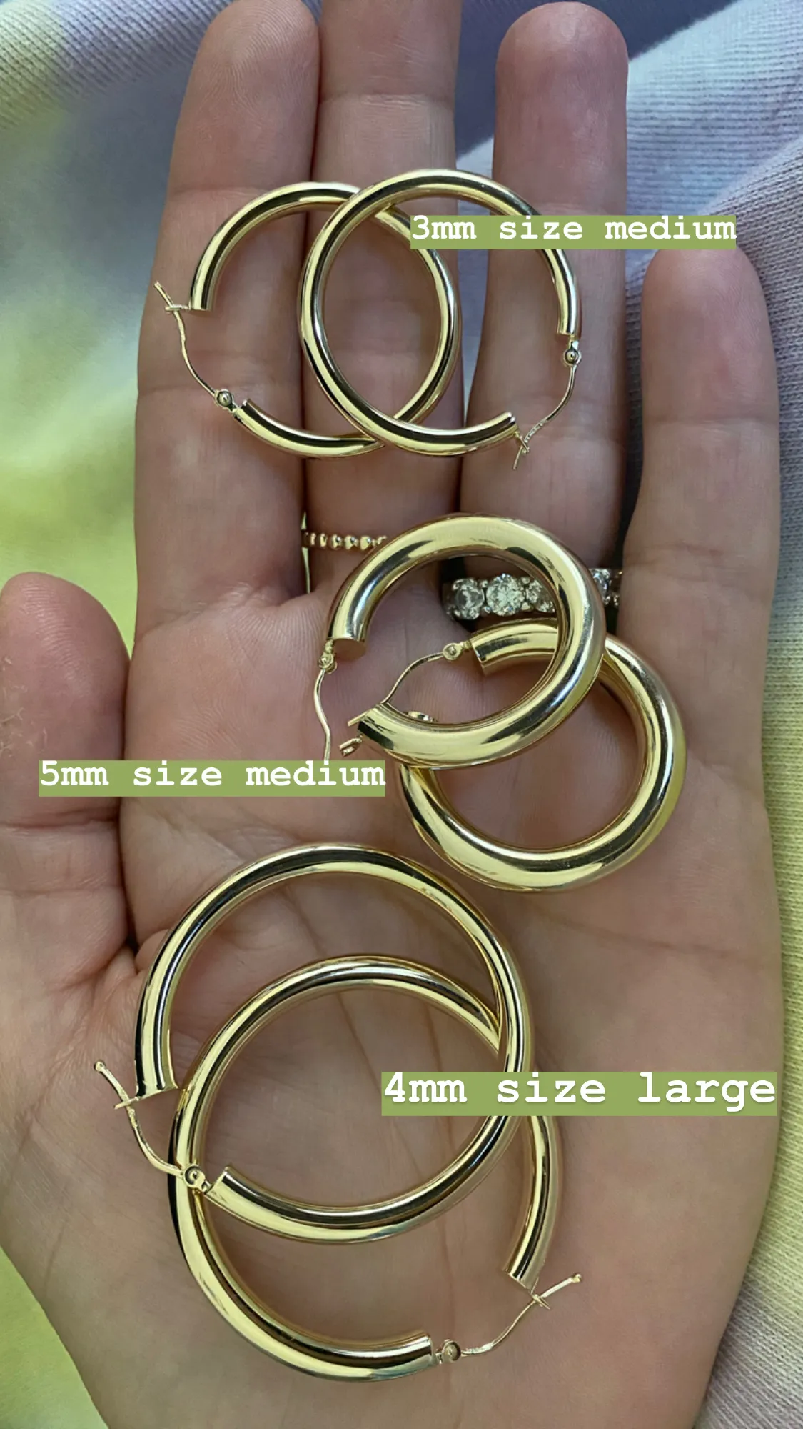 TUBE HOOP EARRINGS (4mm Width)