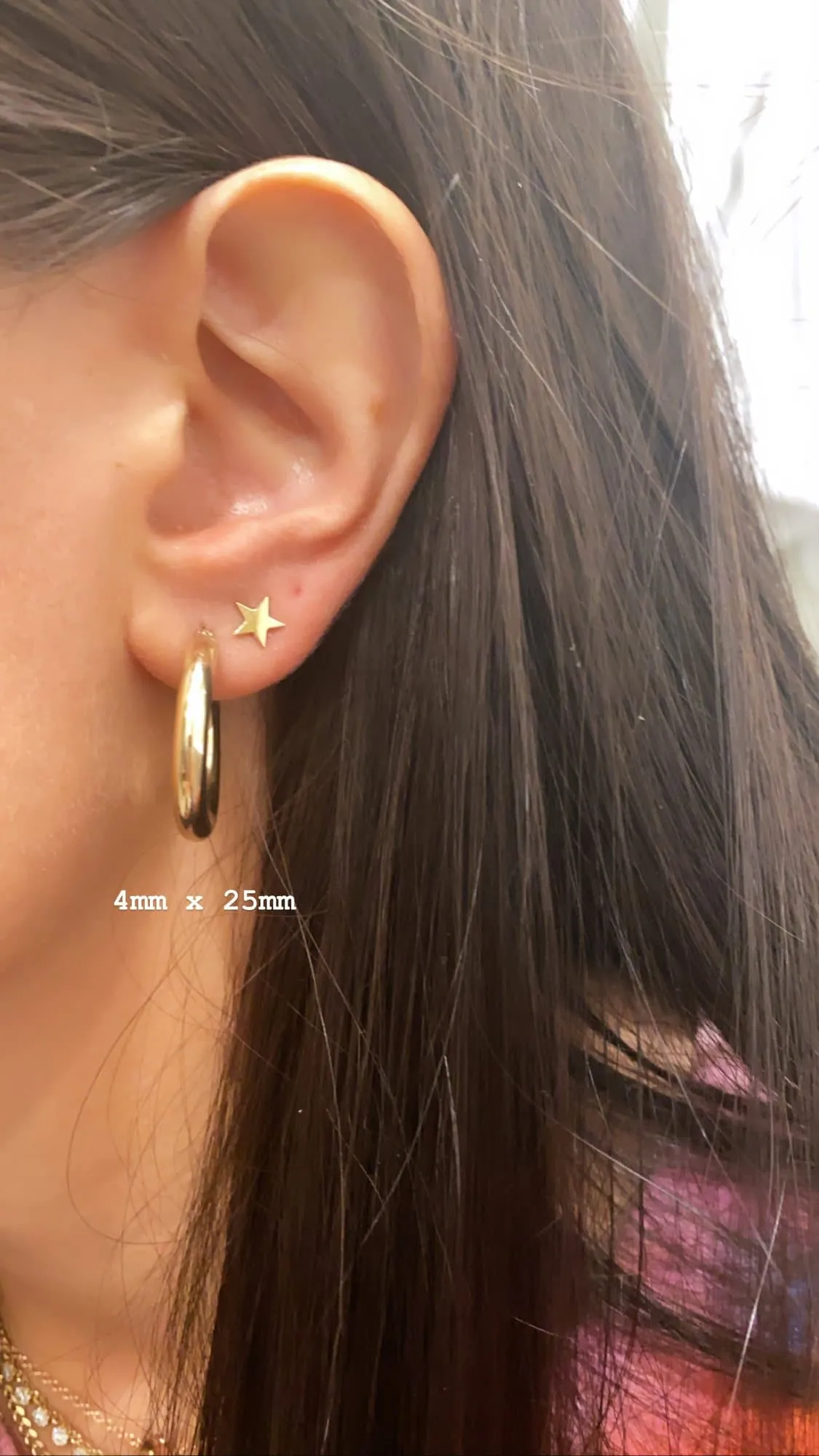TUBE HOOP EARRINGS (4mm Width)