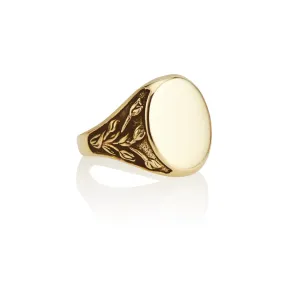 Tulip Engraveable Signet Ring