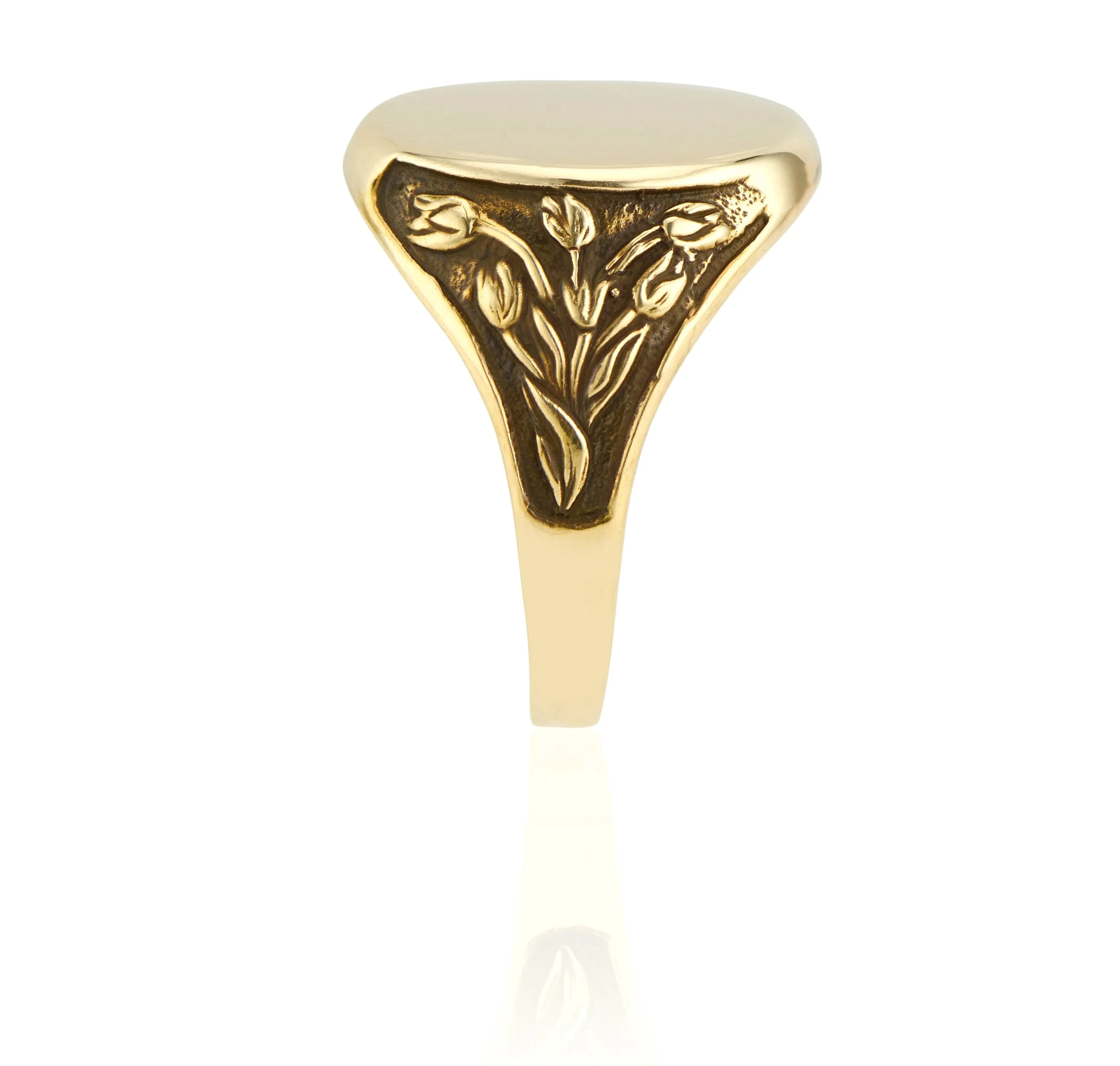 Tulip Engraveable Signet Ring