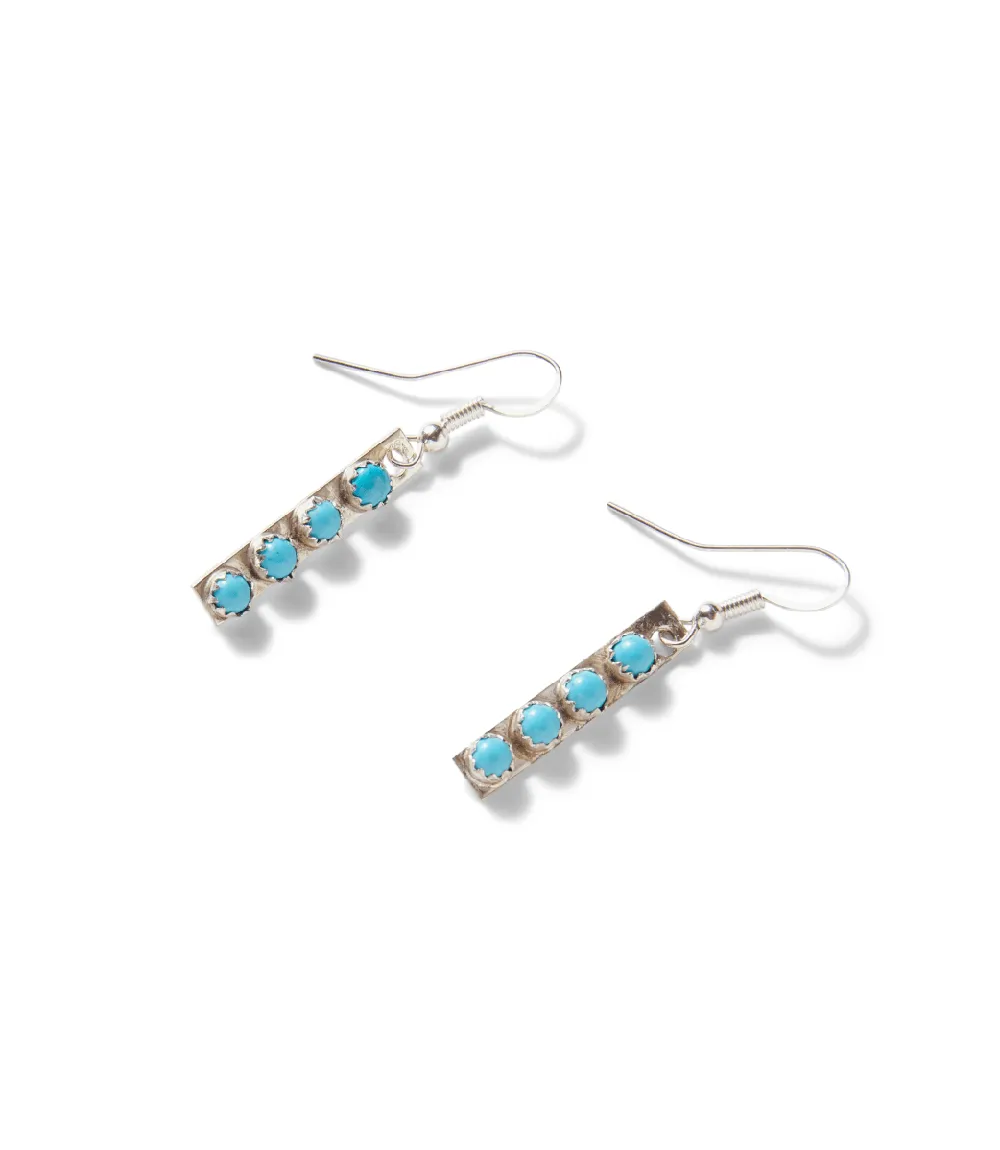 Turquoise Bar Dangle Earrings