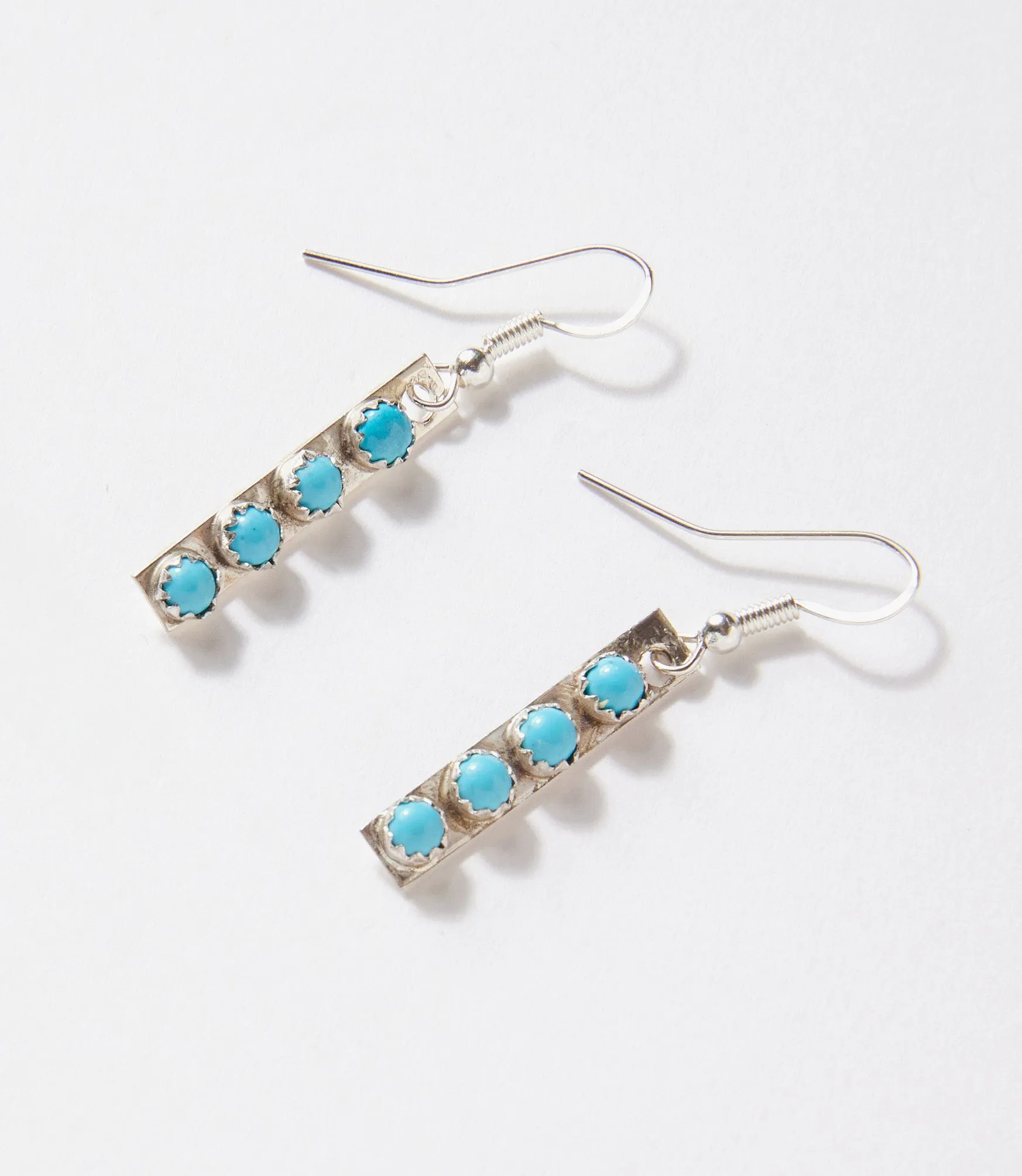 Turquoise Bar Dangle Earrings