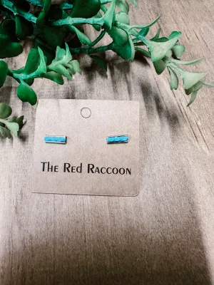 Turquoise   SS Bar Stud Earring