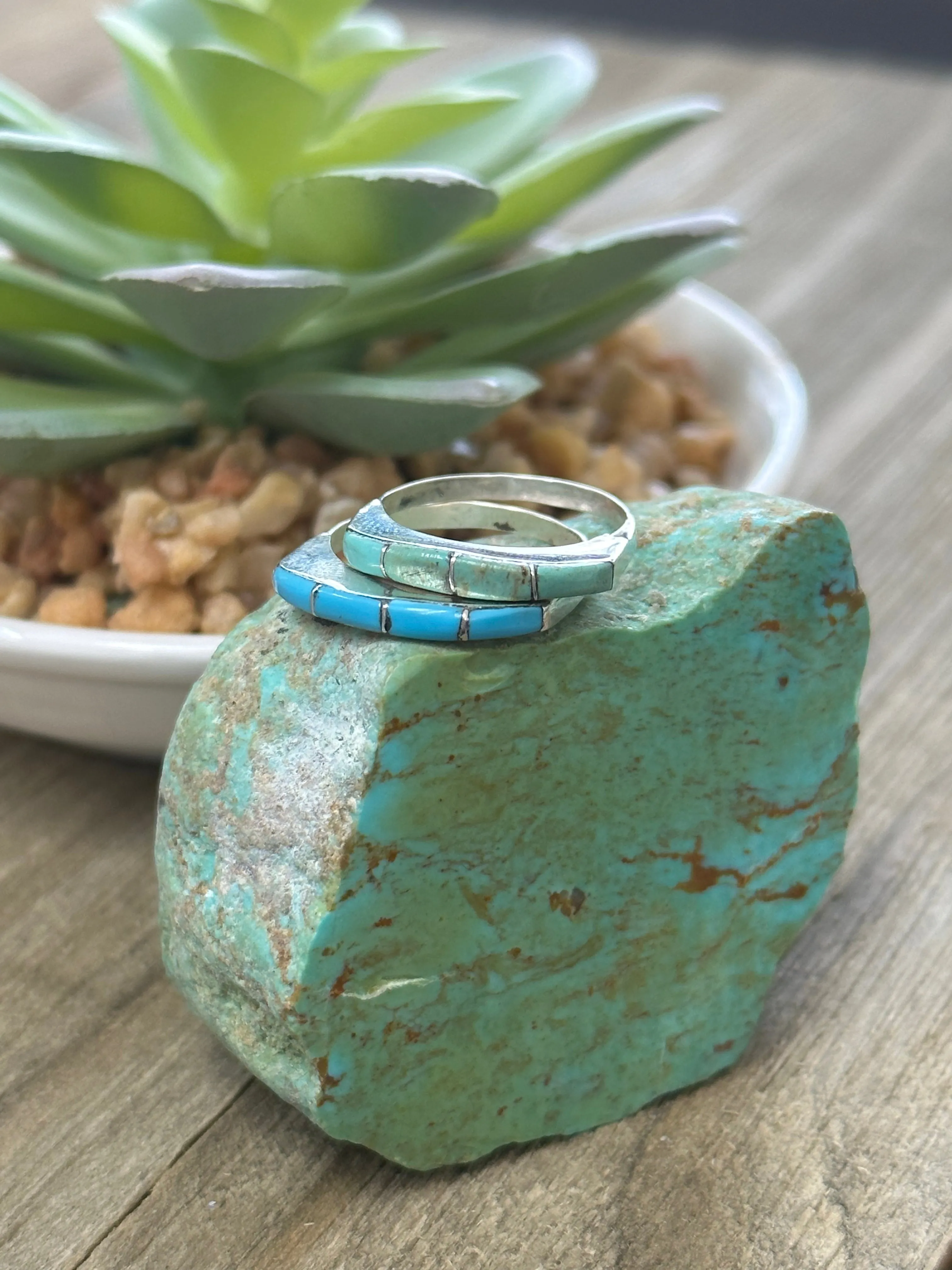 Turquoise Stack Ring (Blue)