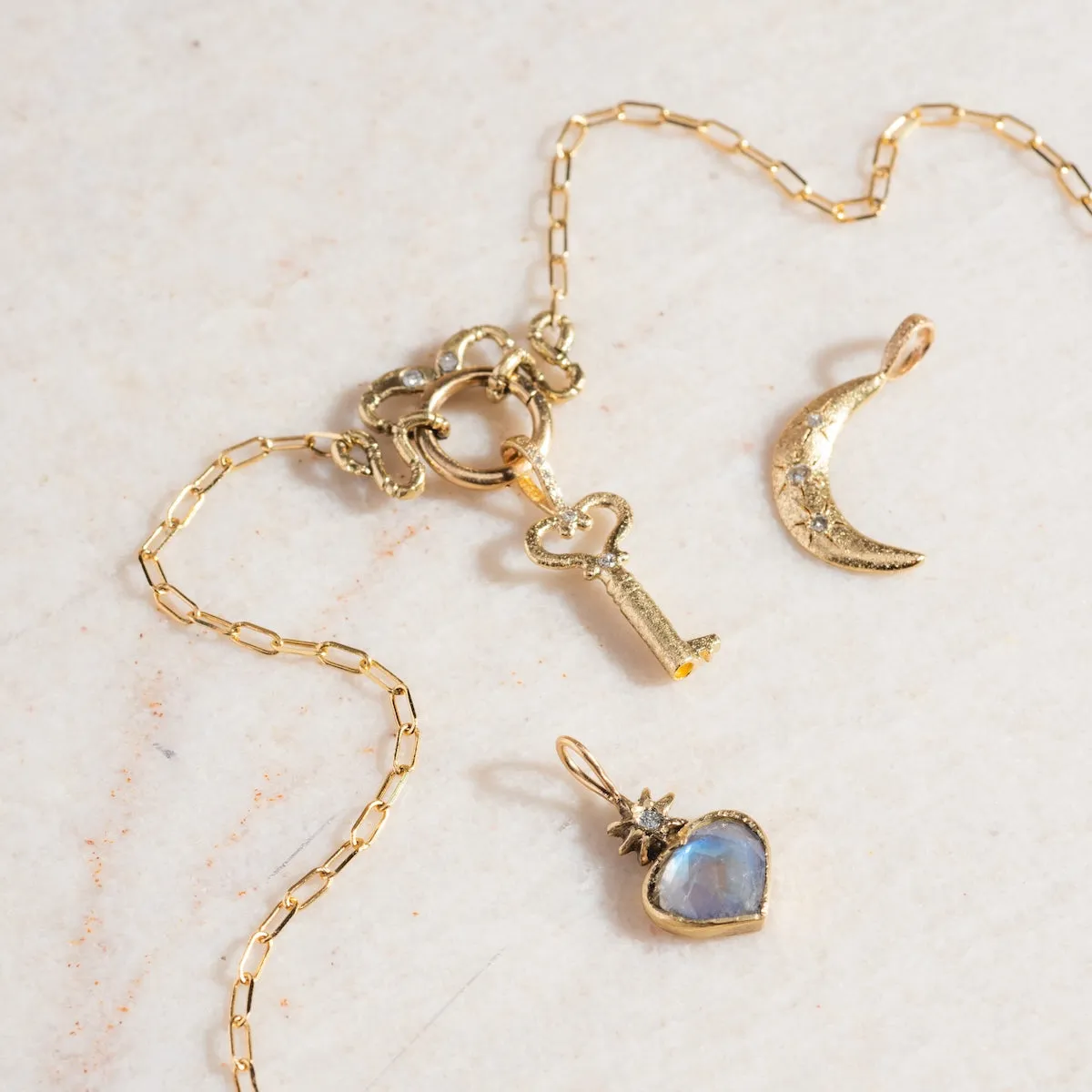 Twin Snakes Charm Holder Necklace