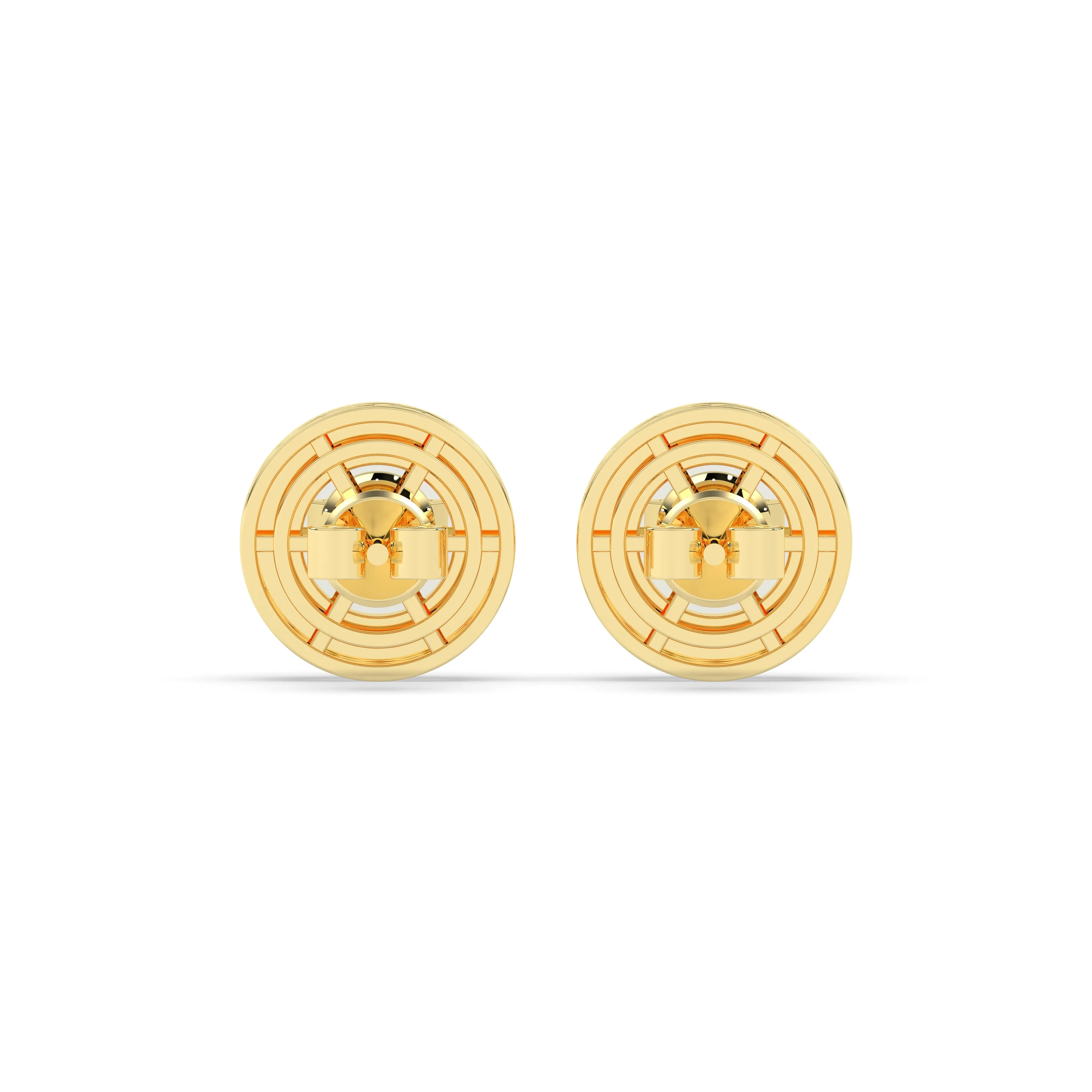 Two Layer Round Diamond Earrings