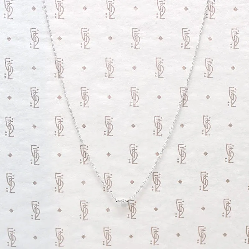 Ultra Dainty Marquis Diamond Link Necklace