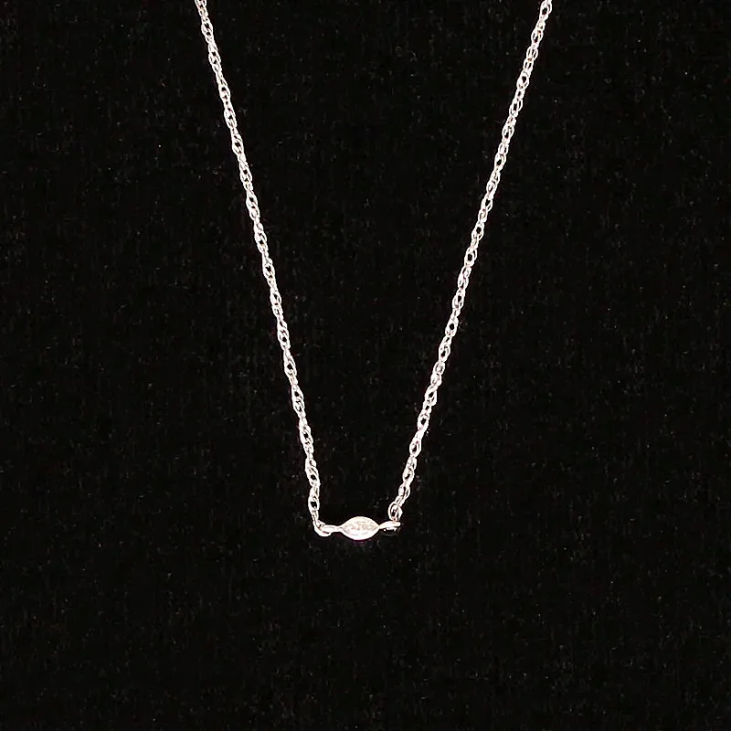 Ultra Dainty Marquis Diamond Link Necklace