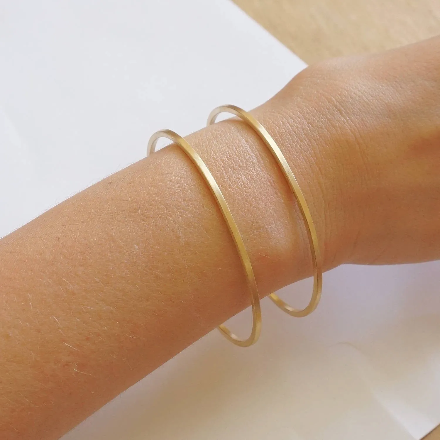 Unique and Beautiful Double T Square Hand-Made Cuff Bracelet - 0177