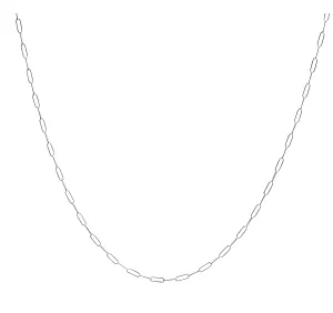 Unisex Solid 14K Gold 2.5mm Paperclip Chain Necklace