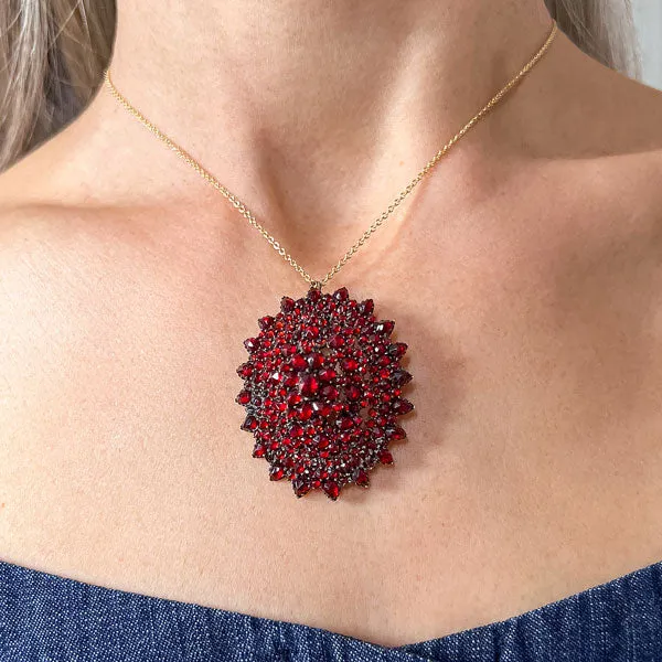 Victorian Bohemian Garnet Pin