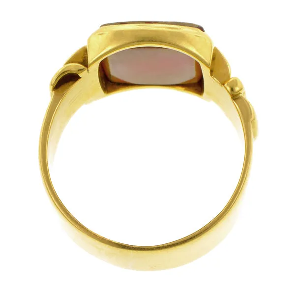 Victorian Carnelian Intaglio/Signet Buckle Ring