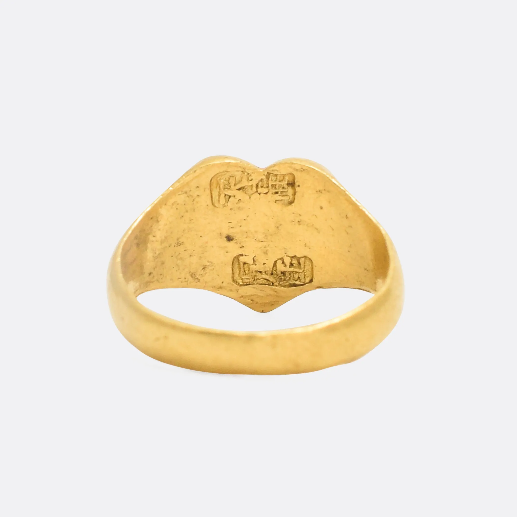 Victorian "Beautiful Light" Chinese Heart Signet Ring