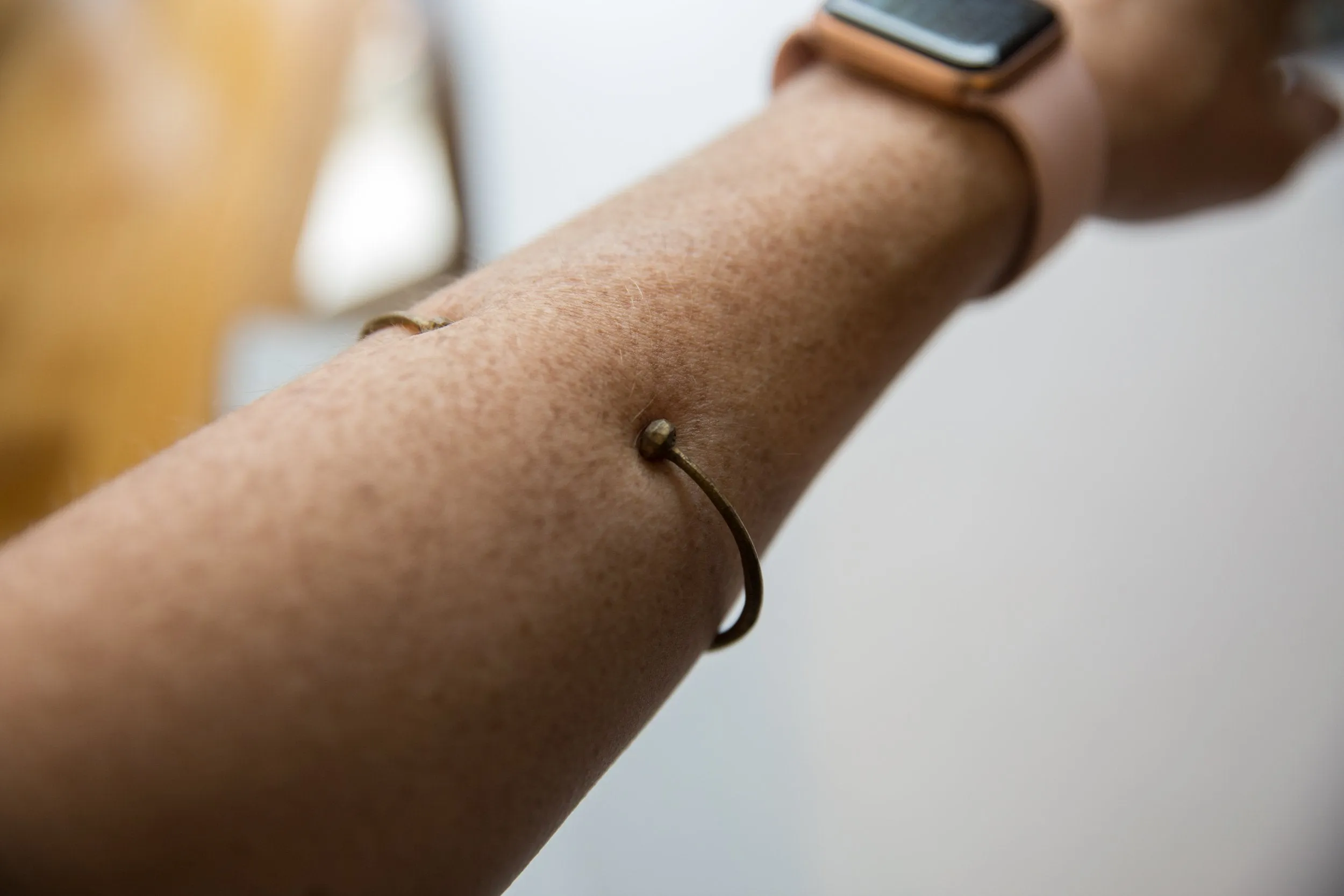 Vintage African Thin Bronze Cuff Bracelet
