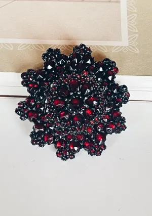 Vintage Eastern European Garnet Brooch