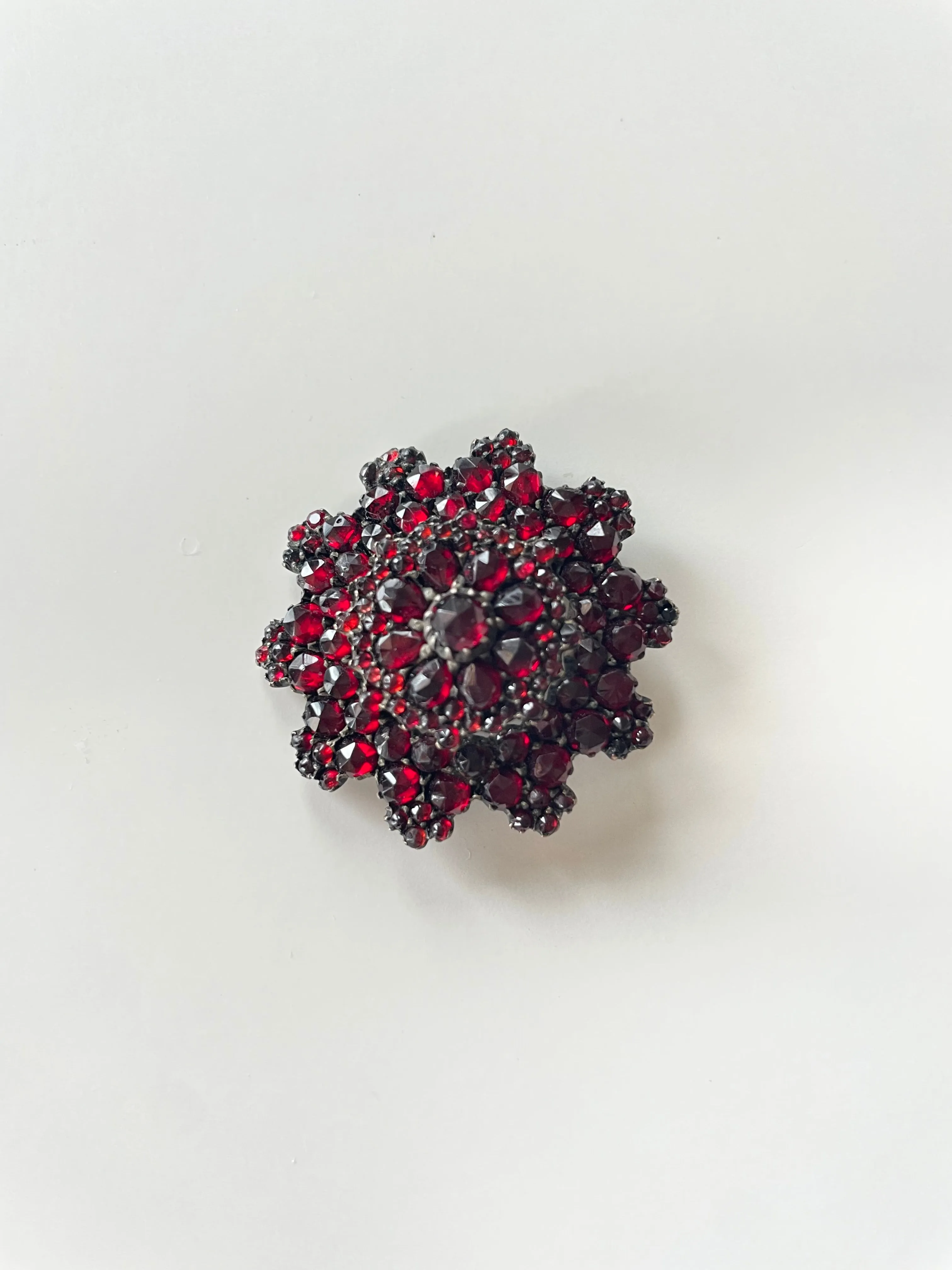 Vintage Eastern European Garnet Brooch
