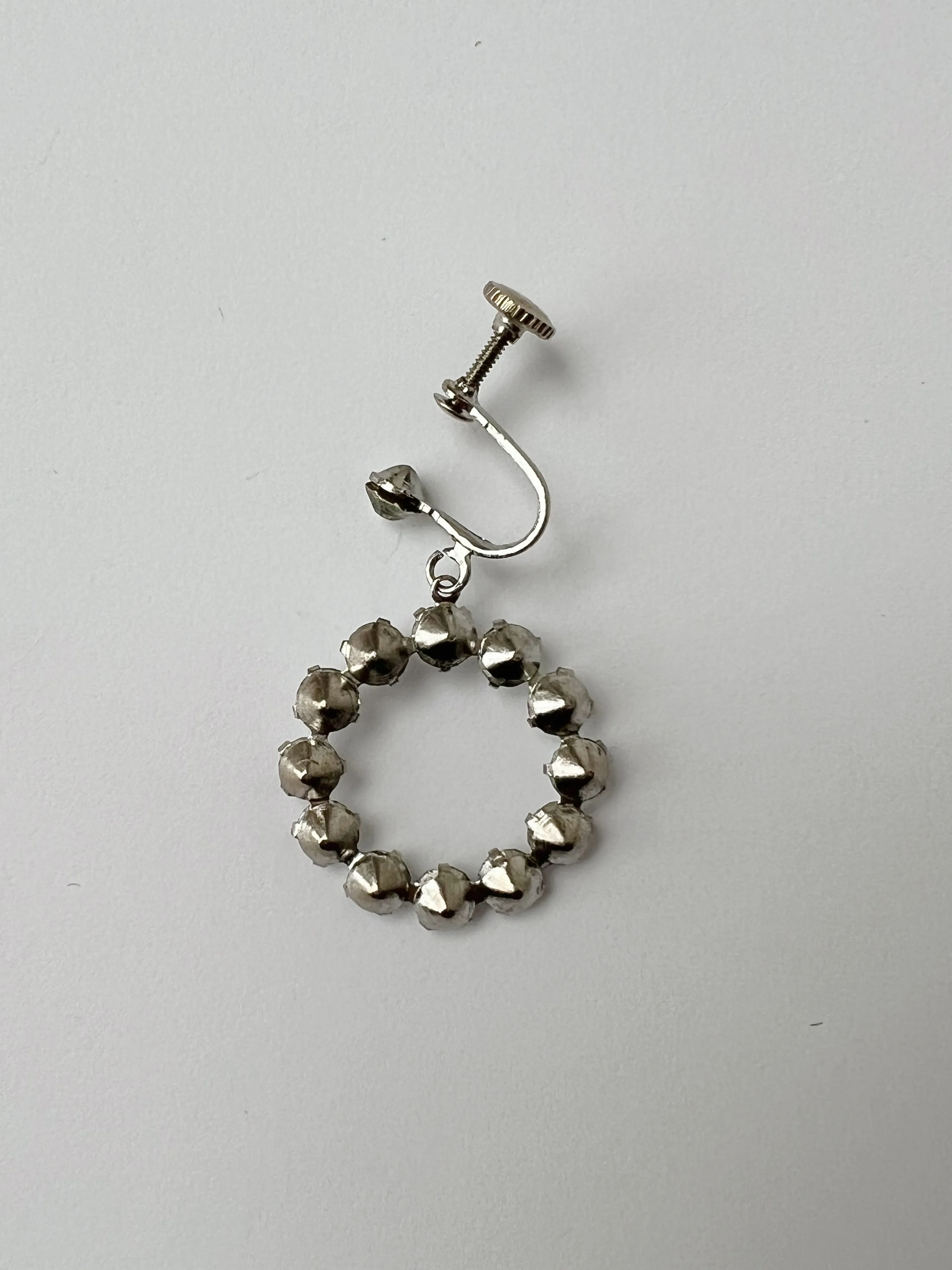 VINTAGE RHINESTONE HOOPS