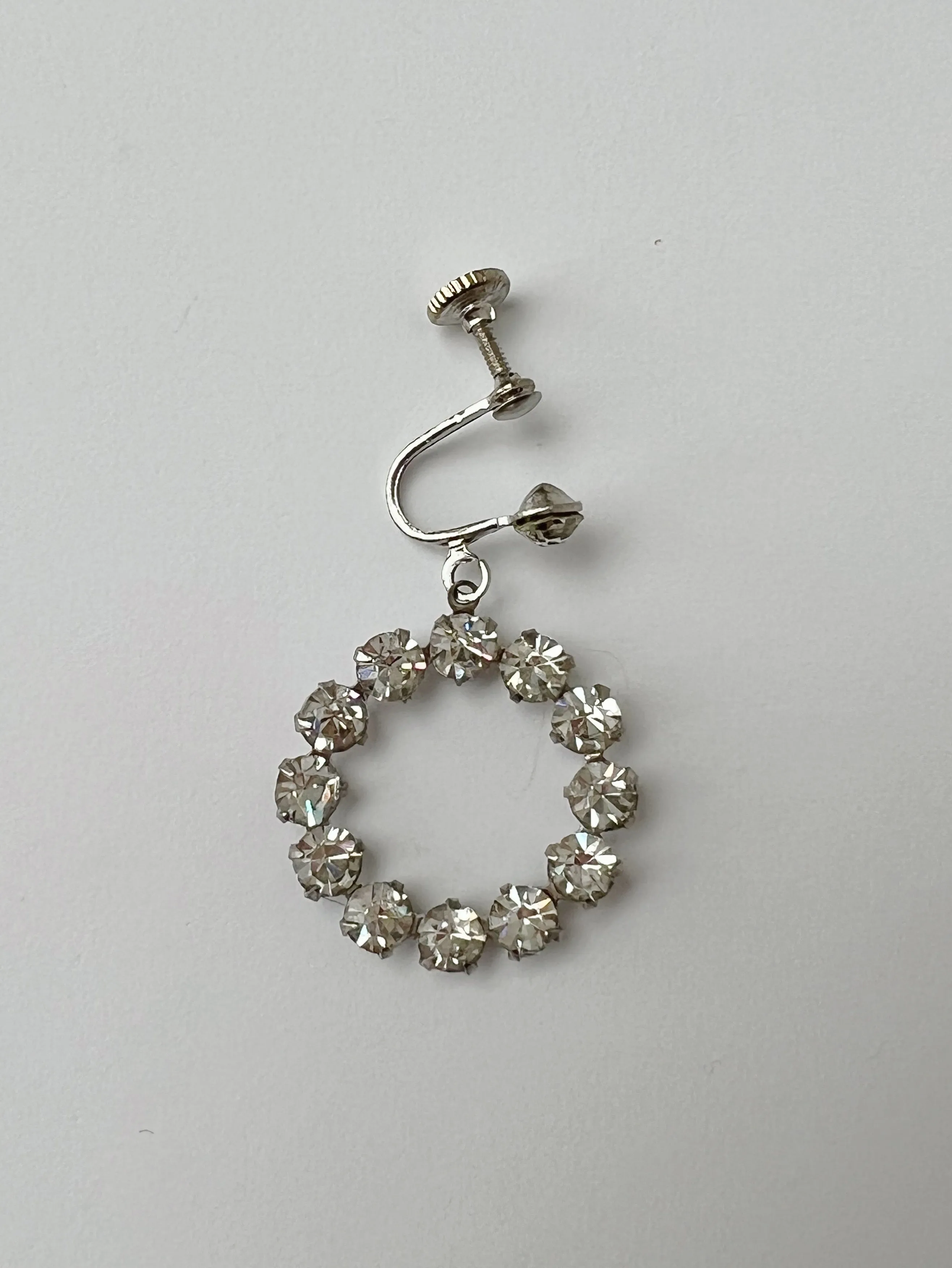 VINTAGE RHINESTONE HOOPS