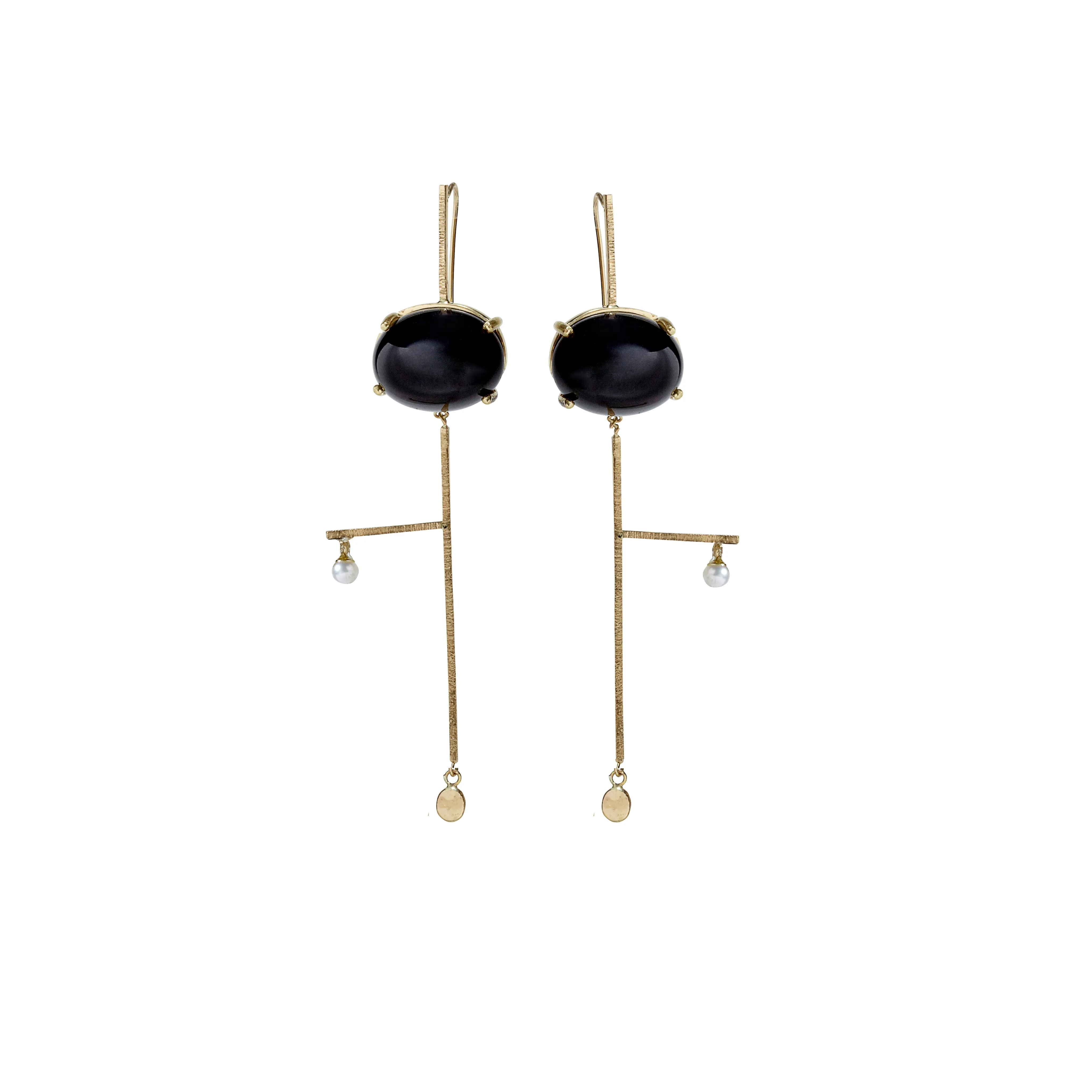 Vivian earrings- peach moonstone