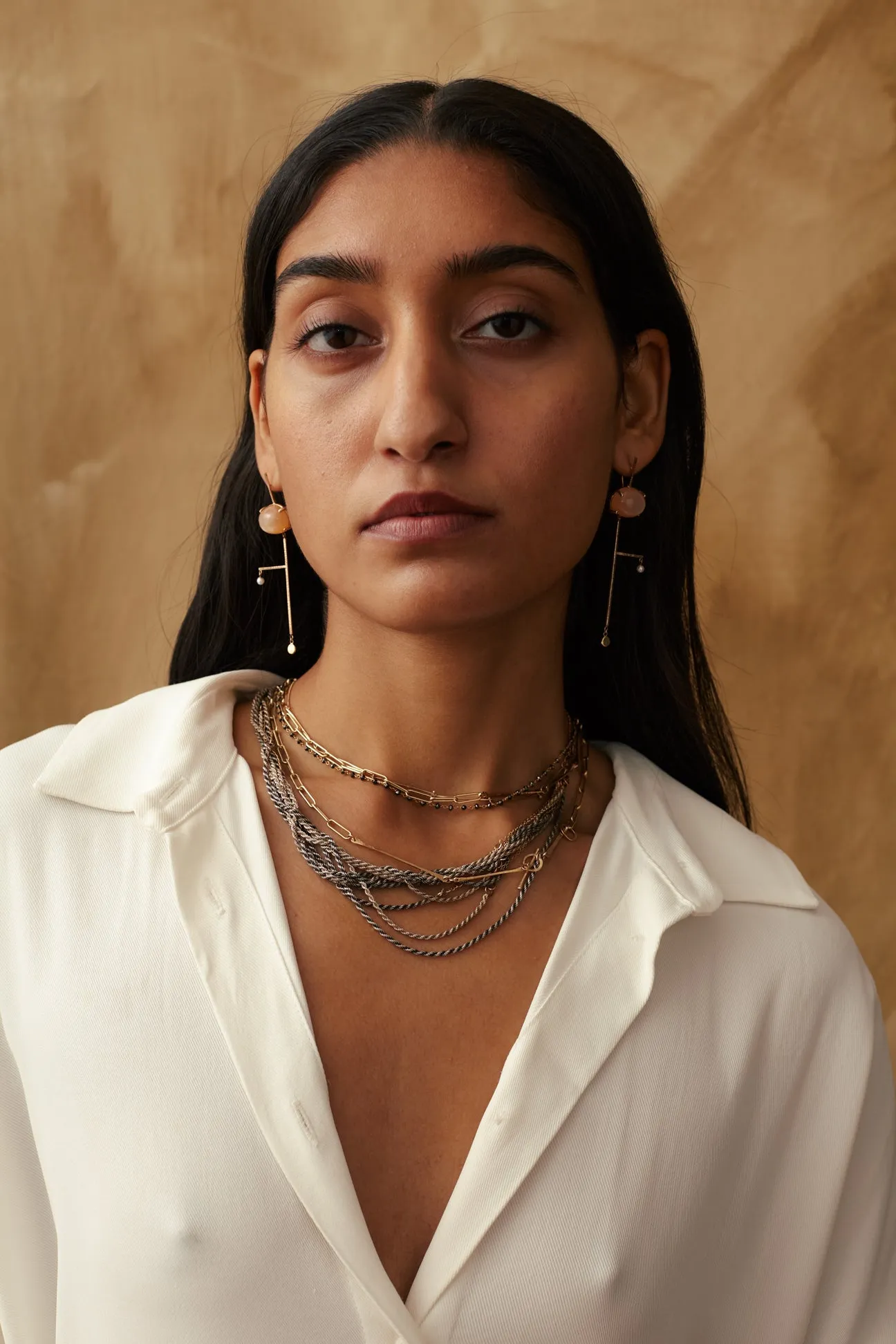 Vivian earrings with moonstone
