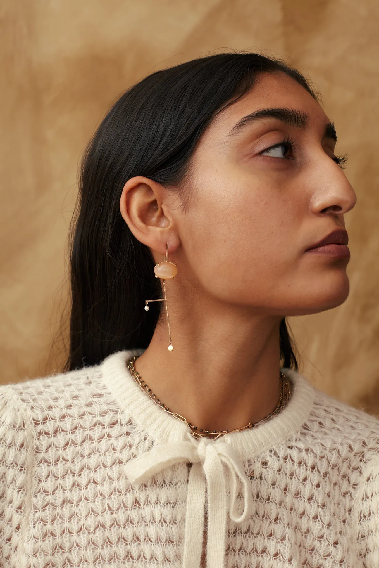 Vivian earrings with moonstone