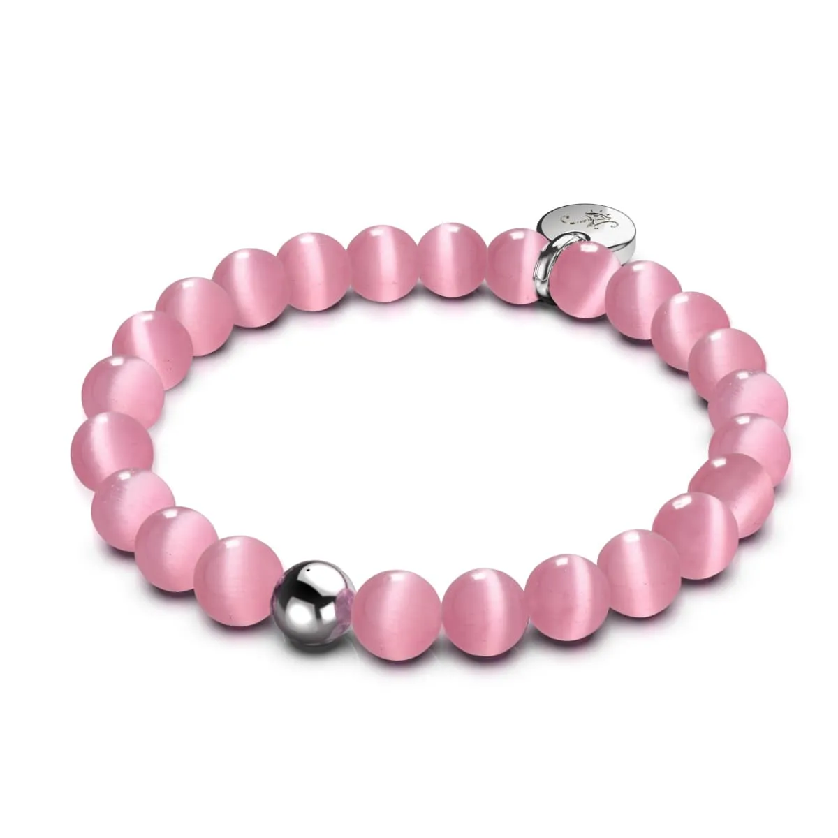 Watermelon | .925 Sterling Silver | Cheshire Glass Bracelet