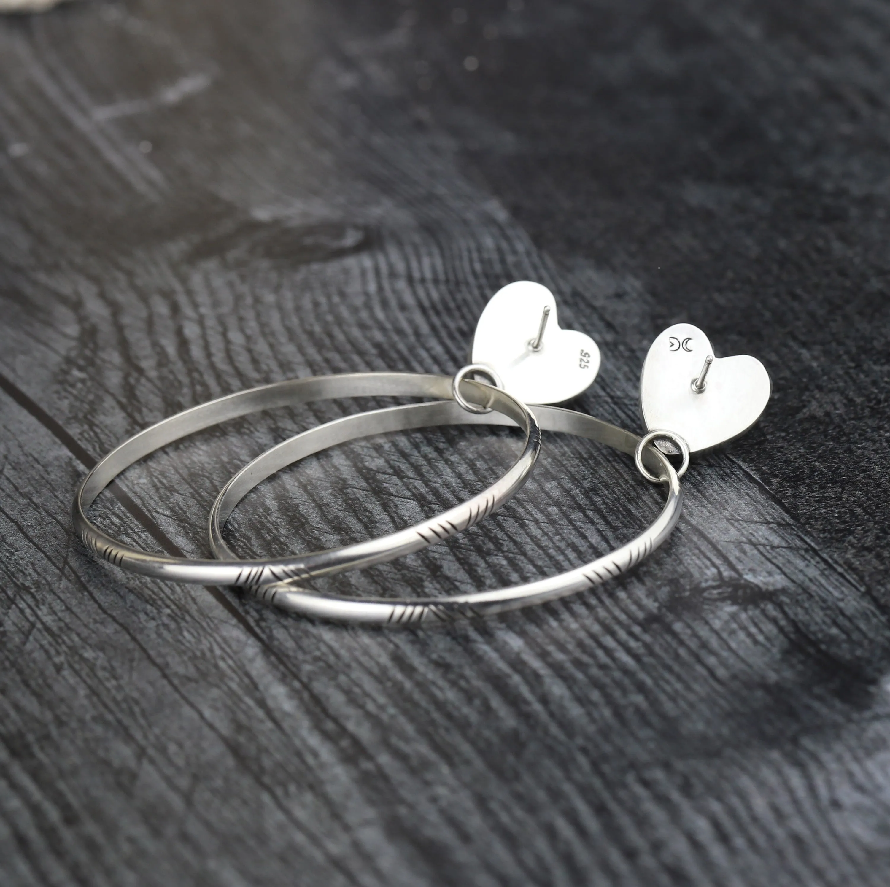 Wear Your Heart Post Hoop Earrings Lg
