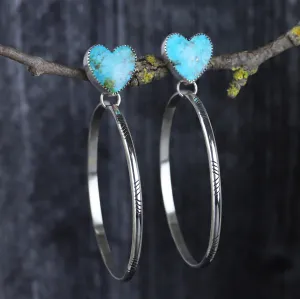 Wear Your Heart Post Hoop Earrings Lg