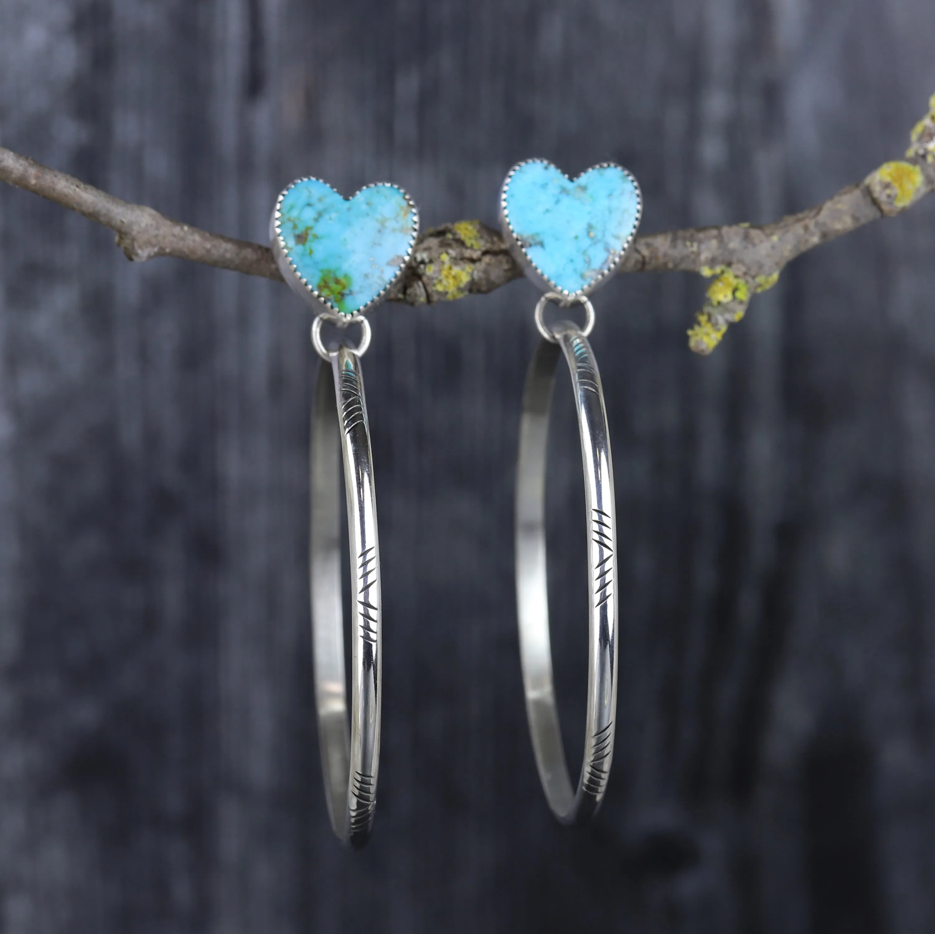 Wear Your Heart Post Hoop Earrings Lg