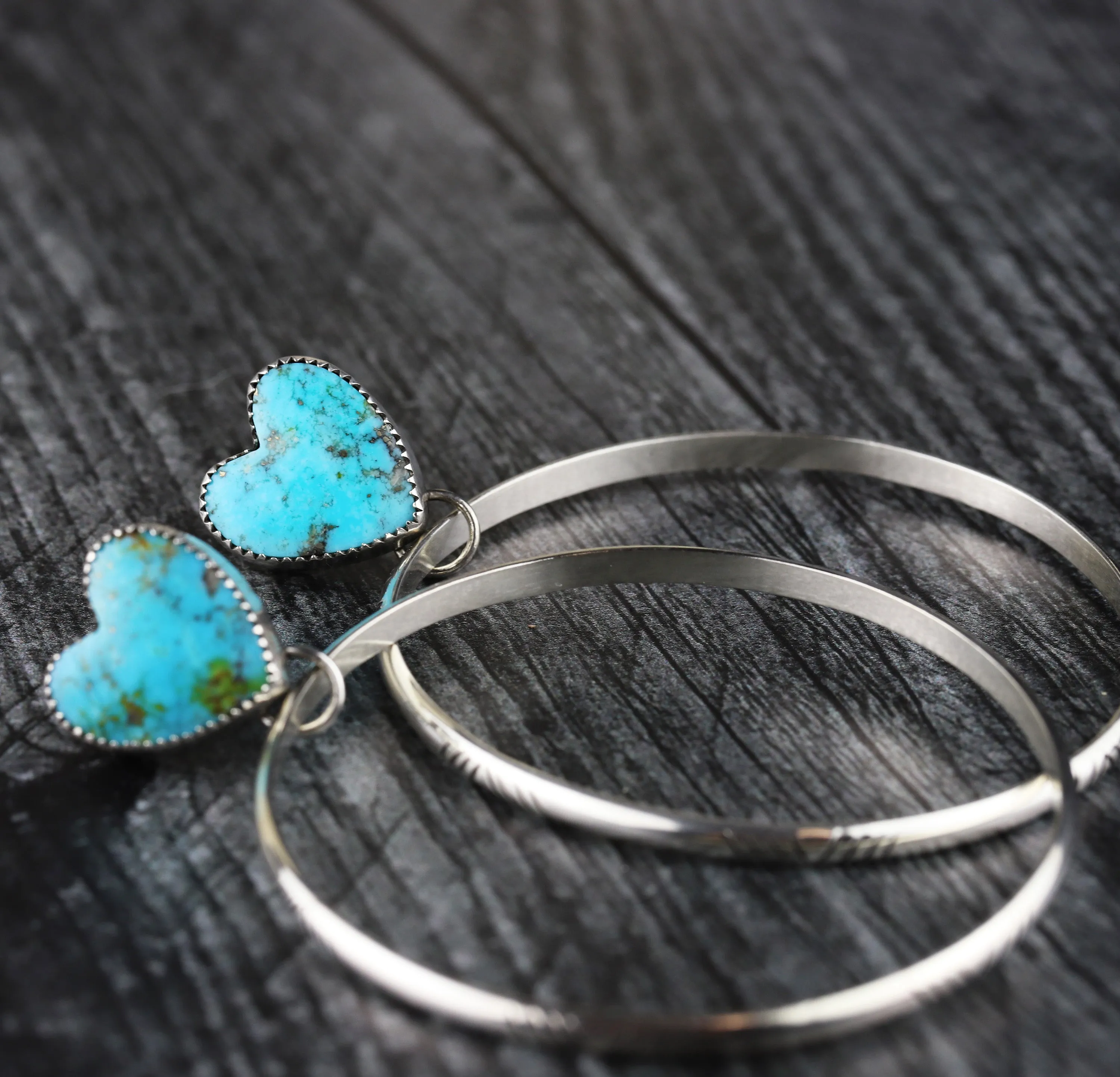 Wear Your Heart Post Hoop Earrings Lg