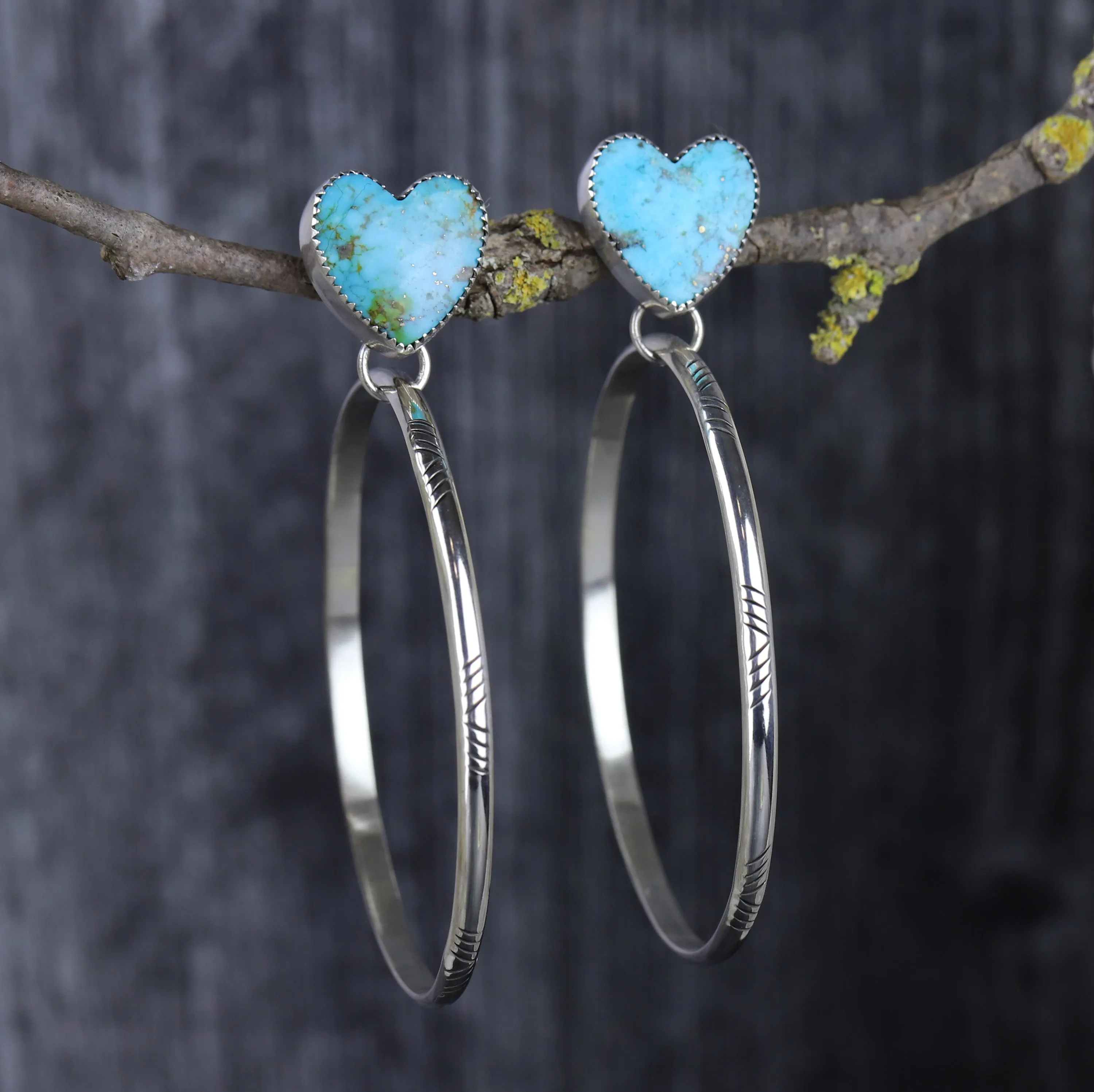 Wear Your Heart Post Hoop Earrings Lg