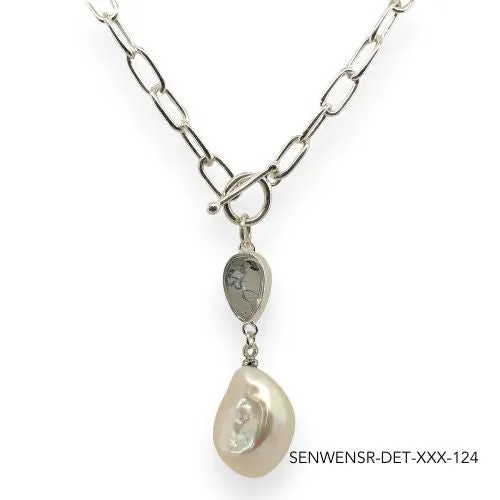 Wendy Pearl Necklace | Silver