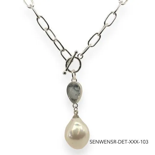 Wendy Pearl Necklace | Silver