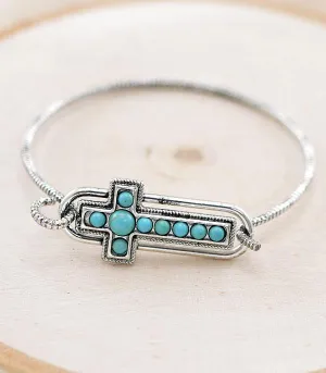 Western Concho Cross Bracelet