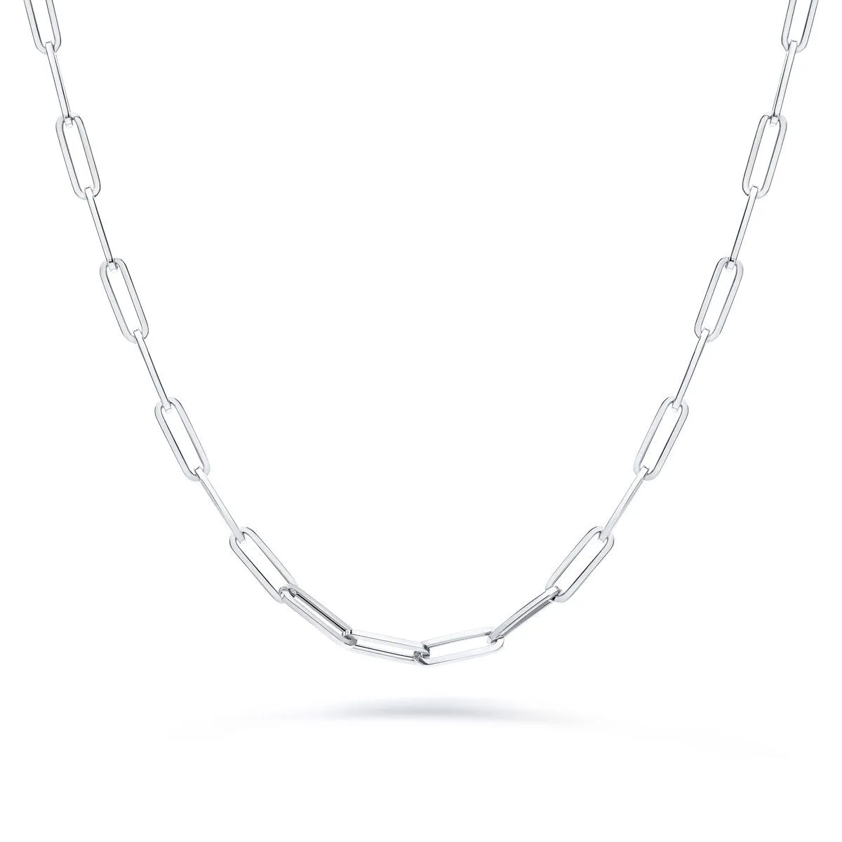 WHITE GOLD LINK CHAIN NECKLACE