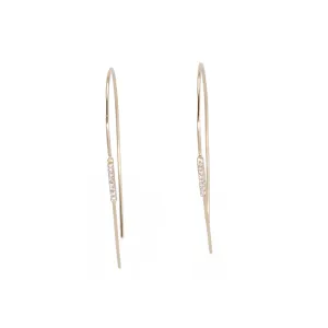 Wishbone Diamond Bar Earrings