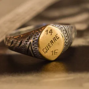 WW1 "Guerre" Trench Art Signet Ring