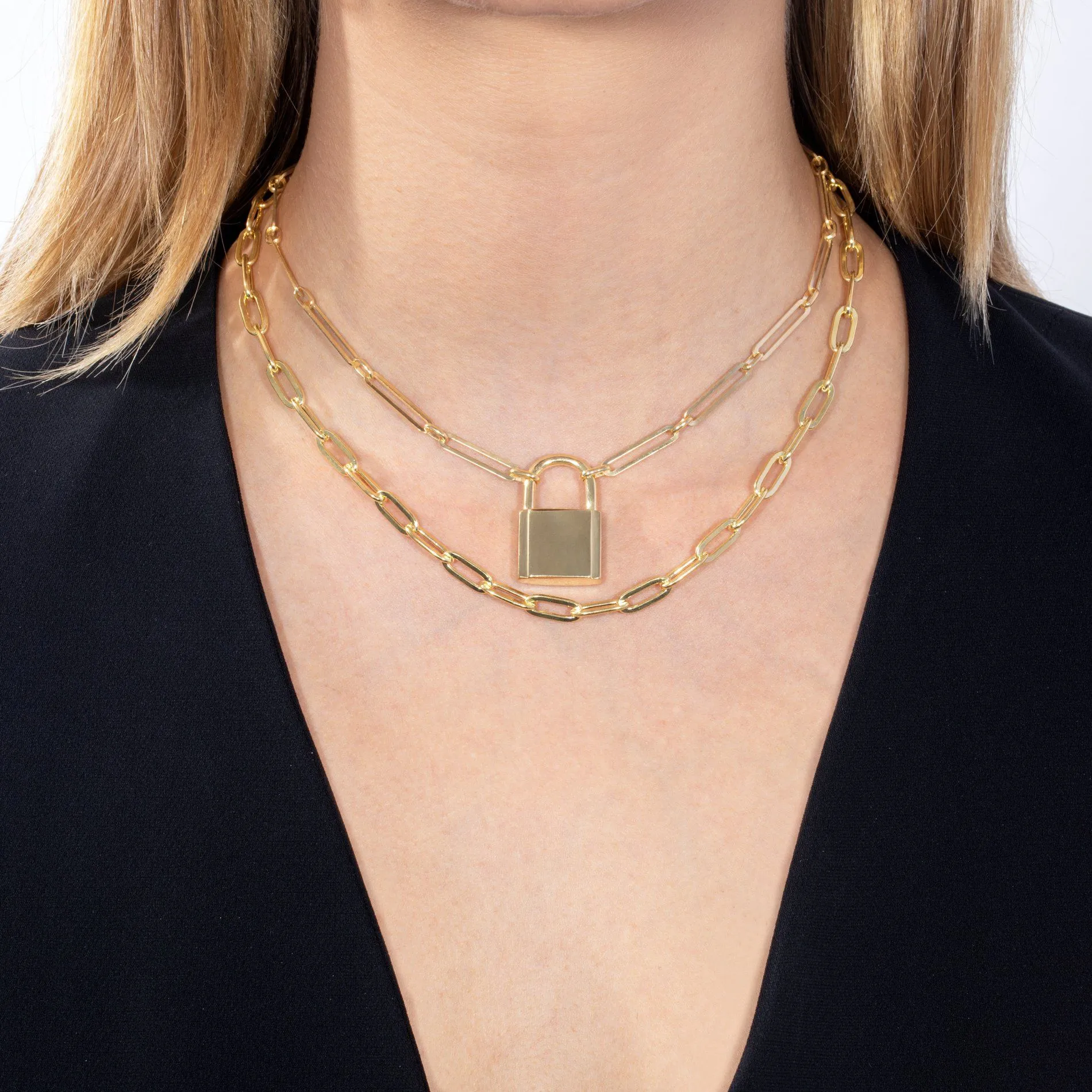 XL Open Link Lock Necklace