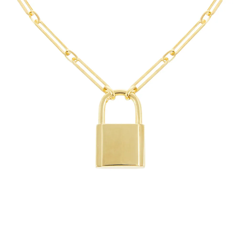 XL Open Link Lock Necklace