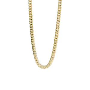 YELLOW GOLD HOLLOW CUBAN LINK NECKLACE