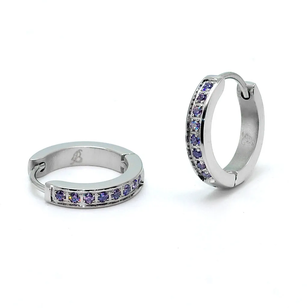 Zircon Hoop Earrings